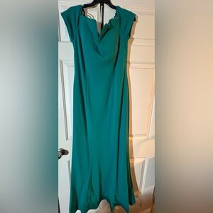 Calvin Klein Green Strapless Formal Dress